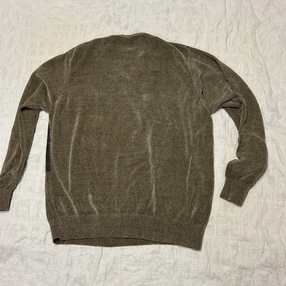 Vtg David Taylor Sweater Mens XL Crewneck Color Block  Chunky‎ Fisherman Brown